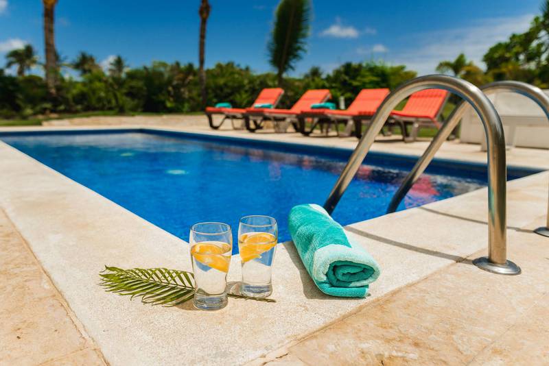 Private pool on Villa